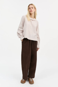 Skall Cornflower Blouse - Raspberry/Cream Stripe