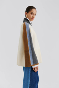 Malina Sam Constrast Wool Blend Turtleneck Sweater - Multi