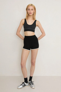 Knitwear Collection: Nagnata Scoop Wool Crop - Obsidian