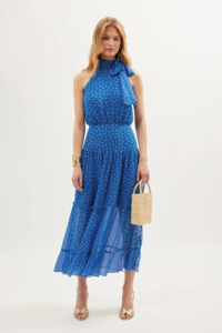 Rixo Abi Dress - Layla Dot Blue