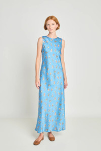 Twenty Seven Names Esoteric Dress - Blue Satin Floral