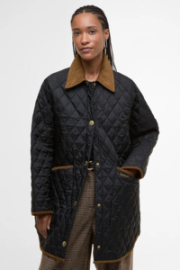 Womens Jackets Nz: Barbour OS Liddesdale Quilted Jacket - Black/Classic