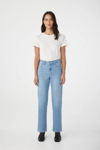 Outland Denim Zoe High Straight Jean - Kingfisher