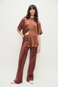 Silk Laundry Bias Cut Pants - Root