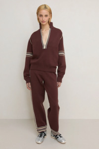 Pants: Nagnata Organic Motley Trackpant - Espresso