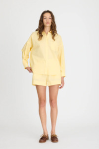 Womens Skirts Shorts: LMND Chiara Shorts - Straw