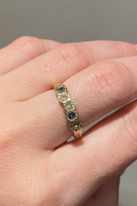 Alexandra Dodds Confetti Ring - 9ct Gold Multi Sapphire