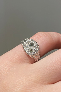 Alexandra Dodds Pinky Signet - Silver/Jems