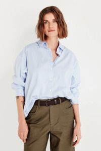 Shjark Baildon Shirt - Chambray Stripe