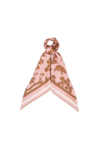 Karen Walker: Karen Walker Animal Kingdom Classic Silk Scarf - Pink