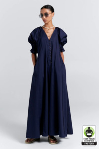 Karen Walker: Karen Walker Perfect Day Melody Dress - Navy