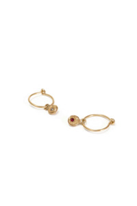 Alexandra Dodds: Alexandra Dodds Gem Charm Sleepers - 9 ct Gold Diamond