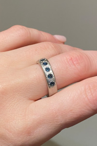 Alexandra Dodds Aerus Ring - Silver Blue Sapphire