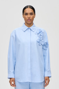 Stine Goya: Stine Goya Floral Shirt - Brunnera Blue