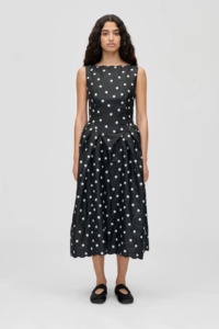 Stine Goya Voluminous Midi Dress - Quilted Dots