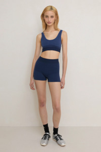 Nagnata Scoop Wool Crop - Denim