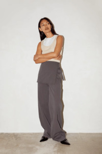 Commonplace Essentials Fifi Layered Trouser - Taupe