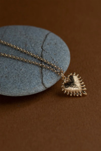 Zoe & Morgan Mini Heart Rays Necklace - 22k Gold Vermeil