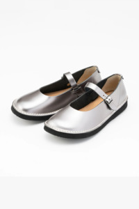 Flat Shoes: Organic Handloom Shelly - Silver