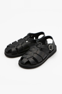 Sandals Nz: Organic Handloom Gurkha - Black