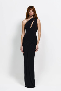Maxi Dress: Effie Kats Atlas Gown - Black
