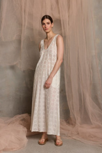 Luxe De Valentina Milazzo Belted Maxi Dress - White