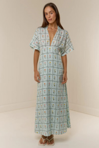 Palm Noosa Jasmine Dress - Calypso Tile