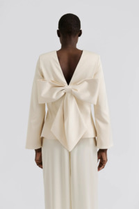 Malina Elna Bow Detailed Top - Vanilla