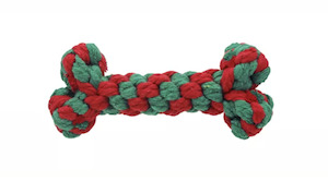 PlayDog: Bone Christmas Rope Toy
