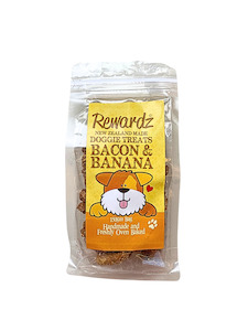 Bacon & Banana Waffle Handmade Biscuits - 150gm bag