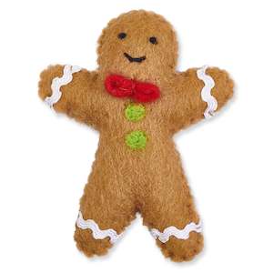 Gingerbread Man Holiday Catnip Toy