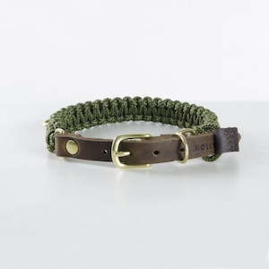Leather Collars Dog: Touch of Leather Dog Collar - Military