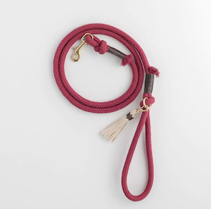 Organic Cotton Leash - Plum Red