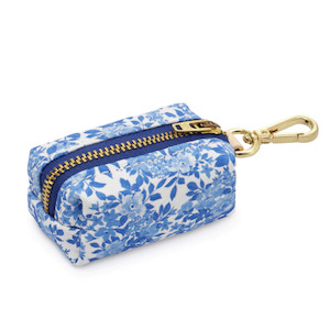 Walk Accessories Dog: Blue Roses Waste Bag Dispenser