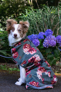 Jackets Dog: Military Peony Lined Raincoat for Dogs