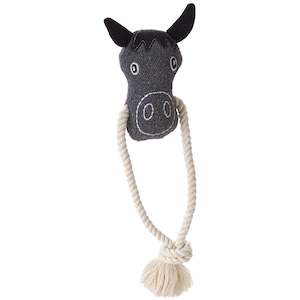Play: Nebraska Horse with Rope Handle Dog Toy