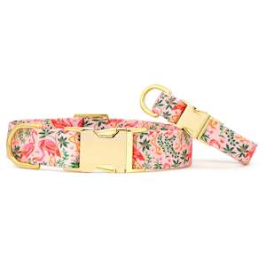 Printfresh x TFD Flock of Flamingos Dog Collar