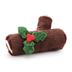 Enrichment Dog: Yule Log Interactive Snuffle Dog Toy