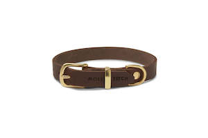 Leather Collars Dog: Butter Leather Collar - Classic Brown