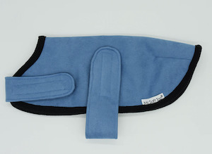 Jackets Dog: Soft Blue Faux Suede and Sherpa Walking Coat