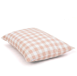 Beds Dog: PRE-ORDER - Blush Pink Gingham Check Dog Bed Cover