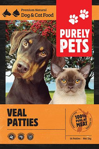 Purely Pets Veal Patties CharliesPetSupplies