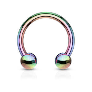 Surgical Steel Horseshoe - Rainbow