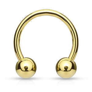 Surgical Steel Horseshoe - Gold