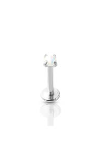 Opal Prong Set Surgical Steel Labret