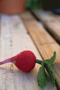 As The Garden Grows: Wool Felt Garden Vegetables - RADISH