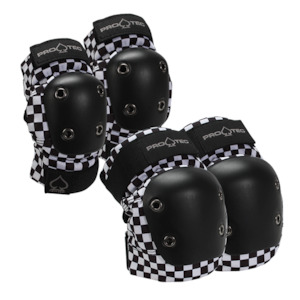 Protec Street Knee/Elbow Pads Black Checker