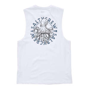 All: Salty Crew Tentacles Muscle Tank - White