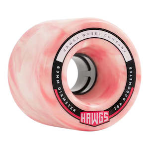 Wheels: Hawgs Fattie 63mm 78a Wheels - Pink/white