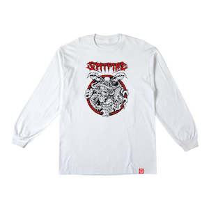 Spitfire Demon Gate Long Sleeve - White/Black/Red